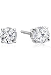 IGI-Certified 18k White Gold Round Cut Diamond Stud Earrings (3/4 cttw, H-I Color, SI1-SI2 Clarity)