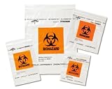 Bag, Specimen, Biohazard, Ziplok, 6x9, Pockt
