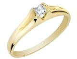 Promise Ring: Princess Cut Diamond Solitaire in Yellow Gold