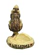 "Welcome" Natural Rustic Squirrel Garden Bird Feeder