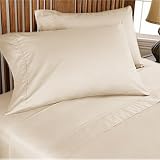 300 Thread Count Egyptian Cotton Fitted Sheet, King , Ivory Solid