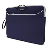 SlipSuit Small Navy Blue Neoprene Laptop Sleeve by Mobile Edge - MacBook 13" 13.3" and other small computers
