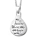 Sterling Silver My Favorite Stories Begin With One Time My Mom And I Reversible Teardrop Pendant, 18 Sterling Silver My Favorite Stories Begin With One Time My Mom And I Reversible Teardrop Pendant, 18