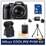 Nikon Coolpix P100 10 MP Digital Camera with 26x Optical Vibration Reductio ....