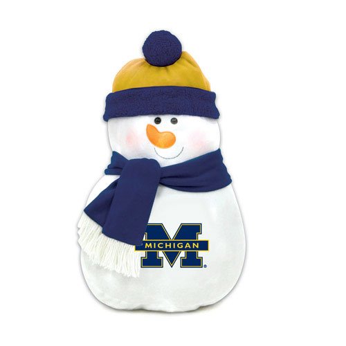Michigan Wolverines Plush Snowman Pillow