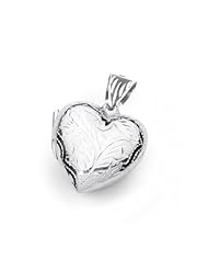 Valentines Day Gifts Bling Jewelry Sterling Silver Four Way Heart Locket Pendant