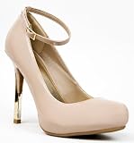 Bamboo DELIA-03 Skinny Stiletto High Heel Ankle Strap Party Pump