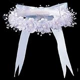 Wedding Flower Girl Light BLUE Floral Headpiece Tiara