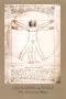 (24x36) Leonardo da Vinci - Vitruvian Man, Green Border, Art Poster Print