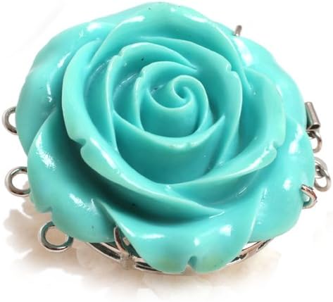 1Piece 43mm Simulated Stone Flower Chunk Clasp Charms 3-Strands Clasp For Necklace Bracelet Jewelry Making