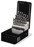 Triumph Twist Drill Co. 090552 T17M Size Ranger 1/16-Inch-1/2-Inch by 64ths High Speed Steel Drill Set, Black and Bronze Oxide Coated, 1-Pack