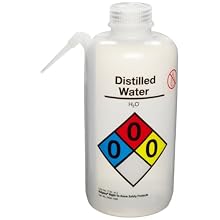 Nalgene 2436-1001 Vented Unitary Right-To-Know Wash Bottle, Acetone, 1L (Pack of 2)
