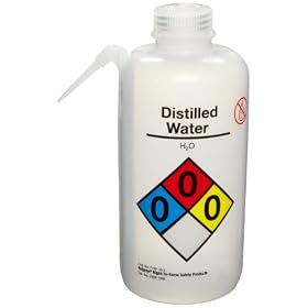 Nalgene Vented Unitary Right-To-Know Wash Bottle, Isopropanol, 500mL (Pack of 4)