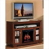 Palisades Wall Mount Electric Fireplace & TV Stand in Empire Cherry