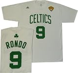 Boston Celtics Rajon Rondo White Adidas Finals T Shirt