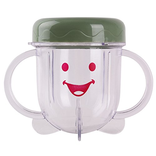 UNIQUEBELLA Blender Juicer Replacement Parts Short Cup with Lid for BABY BULLET