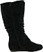 Top Moda Womens Bank-81 Mid Calf Round Toe Buckle Slouched Flat Boots
