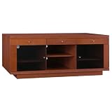 Bush Furniture Riverwood TV Stand, Cognac Maple Veneer