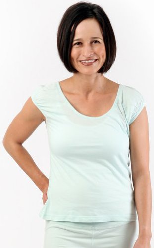 Veria Loungewear Cap Sleeve Top - Soft Blue Large