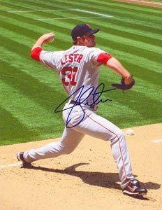 Jon Lester Signed Boston Red Sox 8x10 Photo