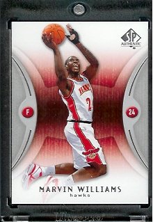 2006 07 SP Authentic Marvin Williams Atlanta Hawks Basketball Card #2 - Mint Condition - In Protective Display Case !!