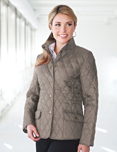 TriMountain Womens 95% Polyester 5% Nylon Woven Polyfilled Quilted Sleeveless W/RJacket  DRIFTWOOD  S Picture
