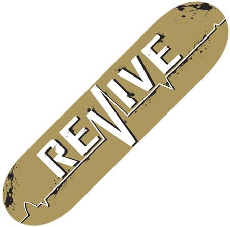 Revive Skateboards for Skating Skateboarding Skater Tricks (8.25, Gold Lifeline)