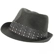 PP WATERPROOF 3 PLEAT STINGY FEDORA CRUSH HAT BLACK LARGE - EXTRA LARGE