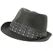 PP WATERPROOF 3 PLEAT STINGY FEDORA CRUSH HAT BLACK MEDIUM
