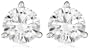 14k White Gold Diamond Martini-Set Stud Earring (1/2 cttw, I-J Color, I2 Clarity)
