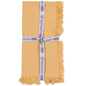 April Cornell Essentials Napkin Set of 6, Light Gold by April Cornell