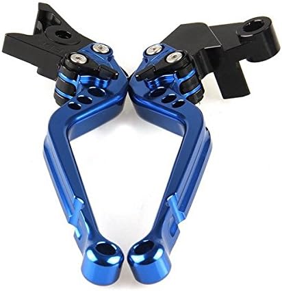 Racing Motorstar Motorcycle Parts Aluminum CNC Long Standard Length Style Clutch &amp; Brake Levers Blue for Suzuki GSXR1000 2001 2002 2003 2004 (S-248/F-14) Box