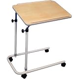 Canterbury Mobile Beech Overbed Table With Braked Castors