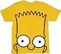 The Simpsons Bart Big Face Gold T-shirt Tee