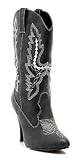 Cowgirl Boots (Black) Adult Size 7