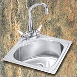 Elkay Gourmet Collection BLGR15151 15 Top Mount Single Bowl Stainless Steel Bar Sink with 18-Gauge and Self-Rim: 1 Hole
