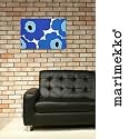 ≪marimekko(マリメッコ)≫ ファブリックパネル「UNIKKO/ウニッコ(ブルー)」Lサイズ(80×53cm)