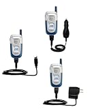 Deluxe Kit for the Samsung SPH-A760 includes a USB cable with Car and Wall Charger - Gomadic Brand w/ TipExchange Technology
