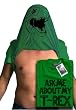 HotScamp Premium Ask Me About My T-Rex T-shirt - Dinosaur Flip Tee Mens T-Shirt Green All Sizes S M L XL XXL
