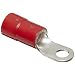 Morris Products 11422 Ring Terminal, Nylon Insulated, Red, 2 Wire Size, 5/16" Stud Size (Pack of 100)