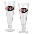 Atlanta Hawks NBA 2pc Pilsner Glass Set with Basketball on stem - Oval Logo by Great American Products
