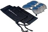 SBL Aviator Sunglasses W/ Chrome One Way Mirror Lens & w/ 400 UV Protection (3-pk) and HQ Micro Fiber Pouch