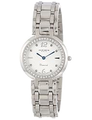 Akribos XXIV Womens AK513SS Stainless Steel Diamond Bracelet Watch