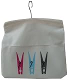 H & L Russel Natural Calico Peg Bag, Printed
