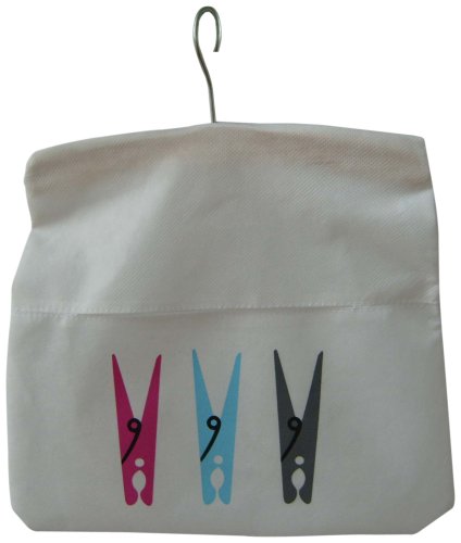 H & L Russel Natural Calico Peg Bag, Printed