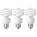 TCP 801019413 - 19 Watt Compact Fluorescent Spiral Light Bulb, 4100K, 3 Pack