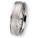 Ridged Edge Brushed and Polished Titanium Ring (6.0 mm) - Sizes 6-13