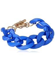 Blue Resin Link Bracelet, 4"