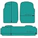 BDK Heavy Duty VAN SUV Rubber Floor MATS - 4 PCS, 3 Rows, Universal Fit