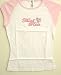 Thrill Ride French Kitty Tattoo Baby Doll Top White with Pink